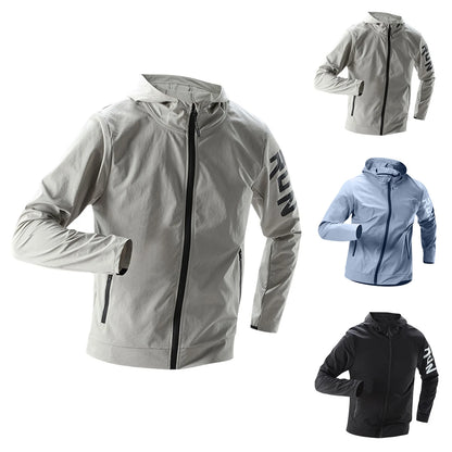Men'S Running Clothes Lightweight Long Sleeve Loose Quick Drying Clothes Training Cycling Fitness Sports Running Jacket