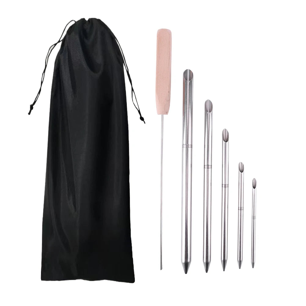 Stainless Steel Paracord Braid Needle Set Perfect for Leather and Paracord Work Includes Marlinspike and Smoothing Tools