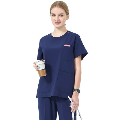 Quick-Dry Hospital Working Clothes Breathable Doctor Nurse Uniforms Women's Orthopaedic Surgeon Stretch Medical Scrub Set S02