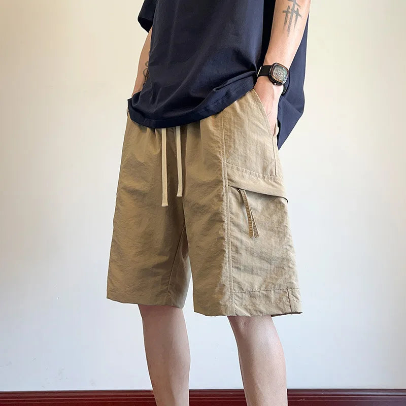 2026 Quick-drying Tooling Shorts Men's Summer Thin Trendy Brand Versatile Loose Casual Pants Men's Five-point Pants