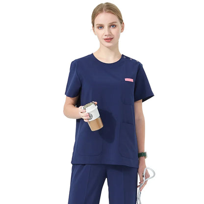 Quick-Dry Hospital Working Clothes Breathable Doctor Nurse Uniforms Women's Orthopaedic Surgeon Stretch Medical Scrub Set S02