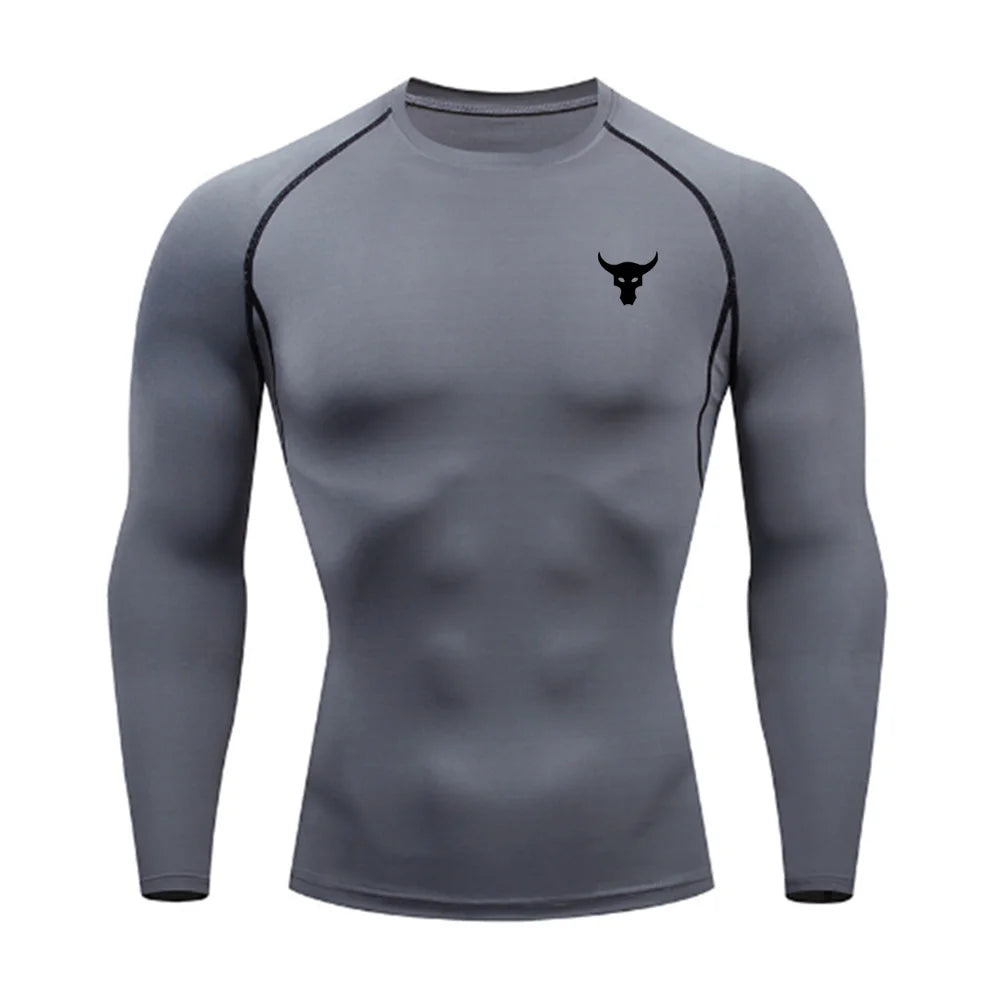 Men's and women's quick drying sportswear T-shirts long sleeved tight fitting clothes comfortable and breathable running clothes