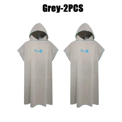 Quick-drying Changing Robe Quick Dry Bathrobe Hooded Absorbent Bath Towel Swimming & Fitness Super Absorbent Bathrobe