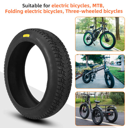 ULIP New 20x4.0 Inch Off-road Fat Tire Puncture Proof Tyre for Snowmobile Beach Electric Bicycle 20*4.0 Anti-Slip Fat Tire Parts