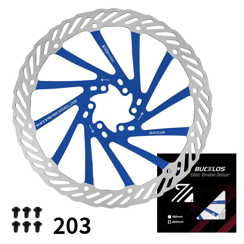 BUCKLOS Bike Disc Brake Rotor 140mm 160mm 180mm 203mm Bicycle Hydraulic Brakes Rotor Heat Dissipation Mtb Road Bike Rotors