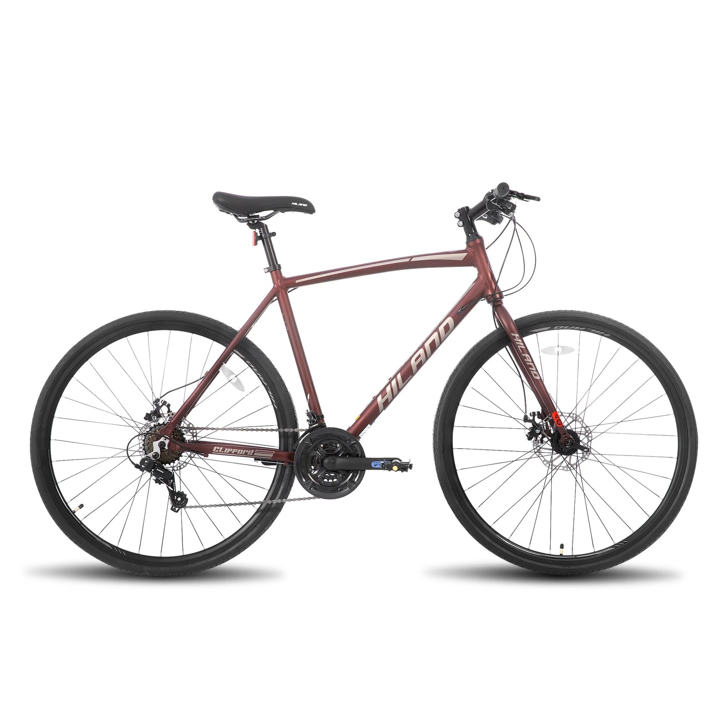 HILAND 700c Road Bike, 14 Speeds, Light Weight Aluminum Frame, Racing Bike City Commuting Road Bicycle for Men Women