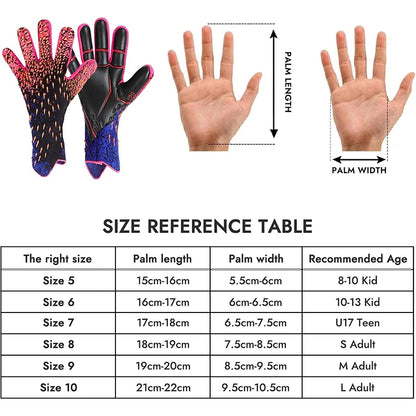 Breathable Soccer Goalkeeper Gloves for Kids Youth Strong Grip Full Finger Protective Football Soccer Football Goalkeeper Gloves