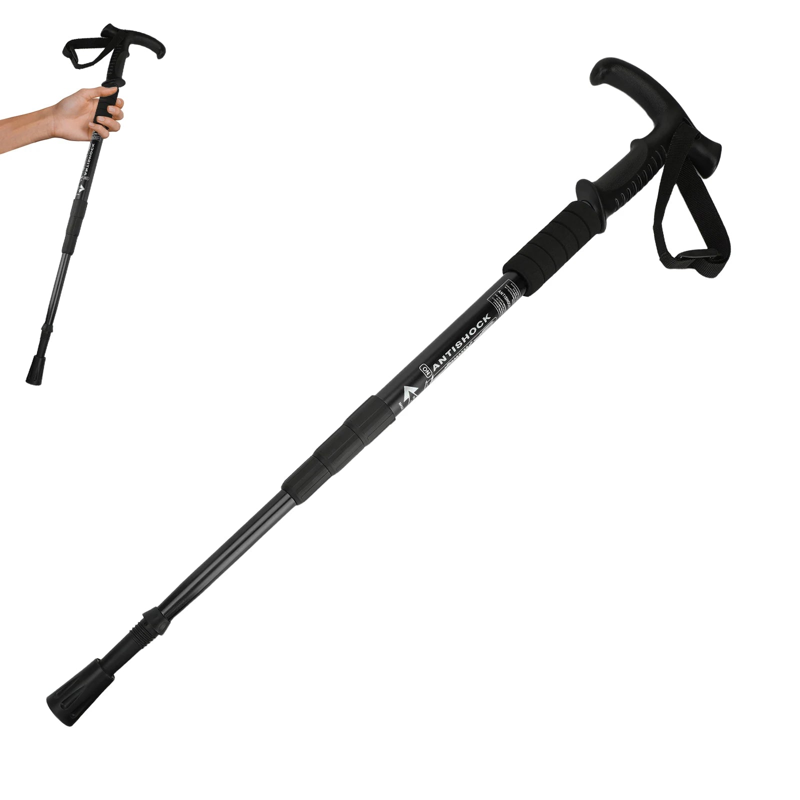 54-110cm Hiking Sticks Walking Stick Trekking Poles Mountaineering Telescopic Walking Stick for Particularly Steep Climb