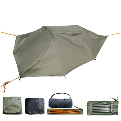 Camping Hammock with Mosquito Net & RainFly 2-Person Tree Tent Hammock 660 LBS Load Capacity for Outdoor Backpacking Hiking