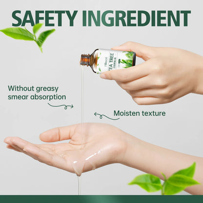 Tea tree essential oil, extracted from natural plants, is suitable for body massage and hair care, nourishing and moisturizing.