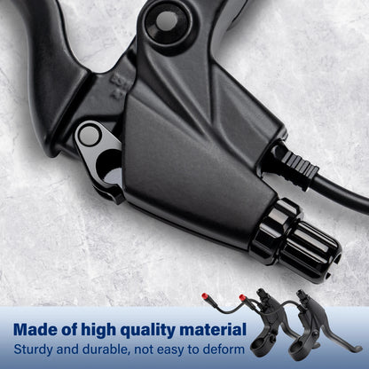 2 Pin Brake Levers for Electric Bicycle Brake Lever Handle Bar Grips 2 Wires Left & Right E-Bike Replacement Parts