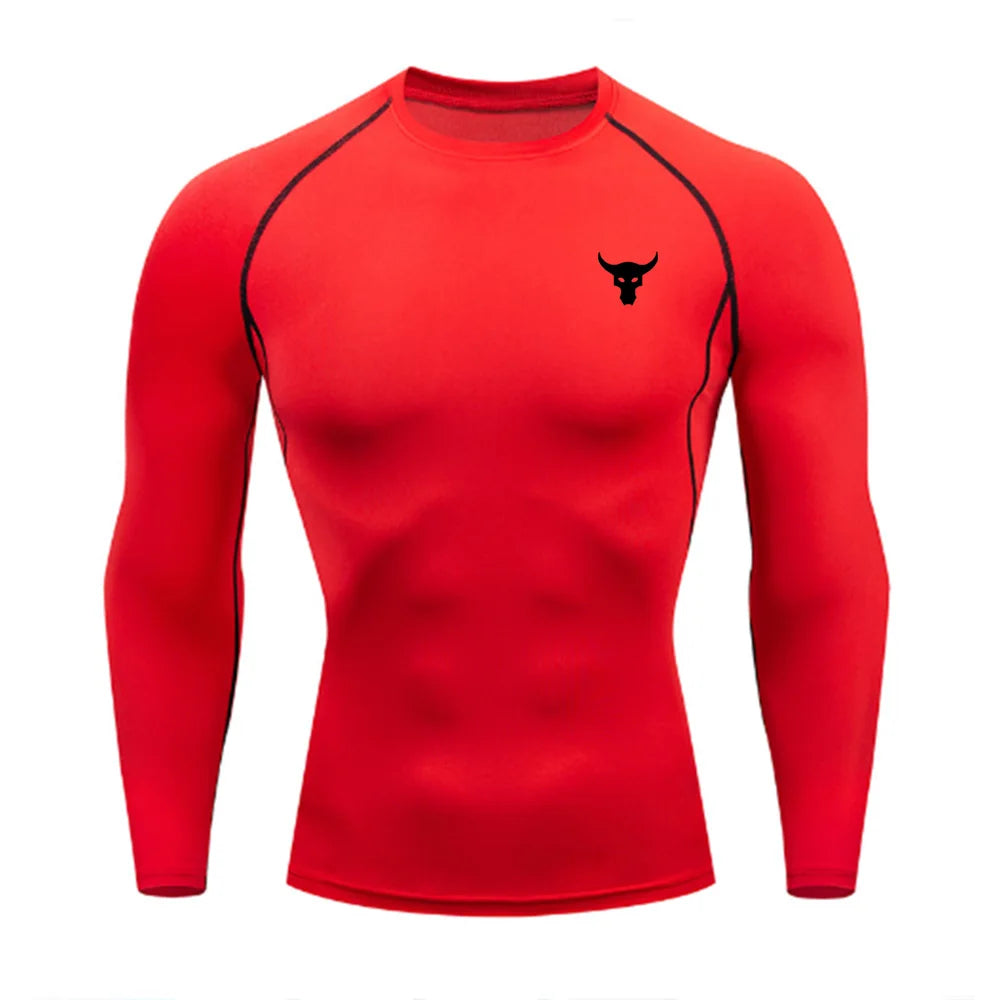 Men's and women's quick drying sportswear T-shirts long sleeved tight fitting clothes comfortable and breathable running clothes