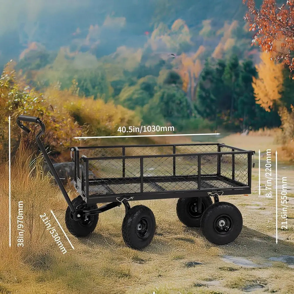 Mesh Steel Garden Cart