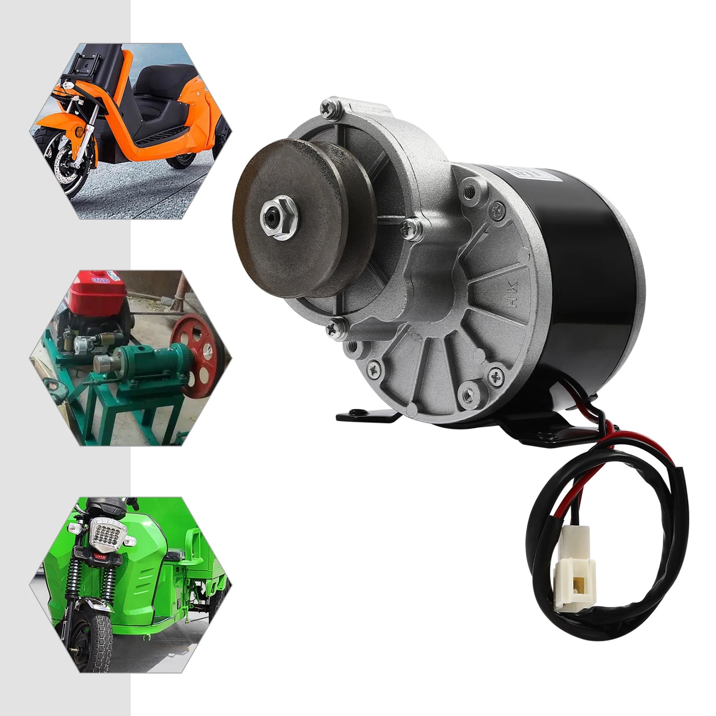 250w 24v Electric Bicycle Reduction Motor, Powerful Motor With Pulley, Gear Motor