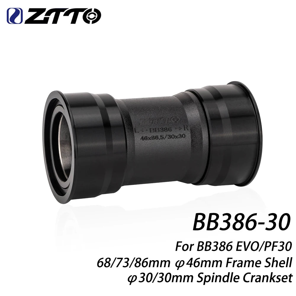 ZTTO BB386 EVO 30 Press Fit Bottom Bracket Axle For MTB Road Bike F5A Rotor 3D BB K Force 30mm Spindle Crankset Chainset
