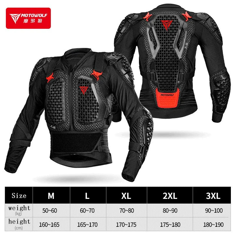 Motorcycle Jacket Men Women Motorcycle Full Body Armor Jacket Moto Turtle Motocross Racing Jacket CE Approved Protective Gear