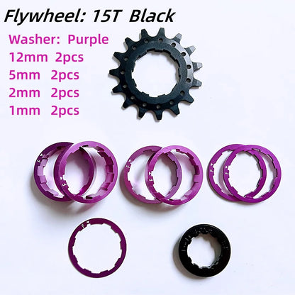 13T/14T/15T/16T AL7075 Mountain Bike Cassette Bicycle Freewheel Conversion Kit Flywheel Sprocket Single Speed Cassette Cog