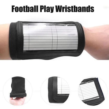 Football Play Wristbands Soccer Quarterback Triple Multi-Sport Insert Armband Wristband Softball Playbook J8J3