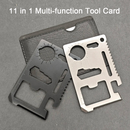 Stainless Steel EDC Pocket Tool Credit Card, 11-in-1 Portable Outdoor Camping Survival Multi-Tool Tourism Equipment hunting tool
