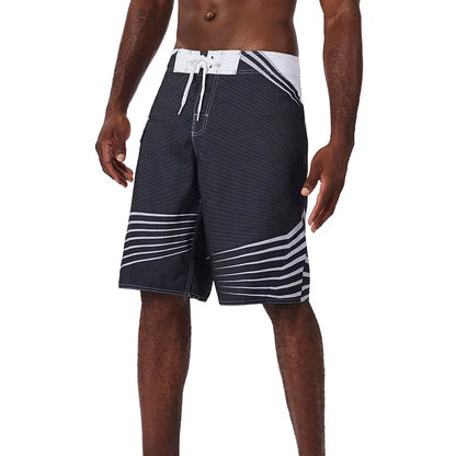 Quick Drying Beach Shorts for Men Surf Beach Shorts Fast Dry Swim Trunks with Bermuda, Fitness Muscle Short Pants, Summer, New,