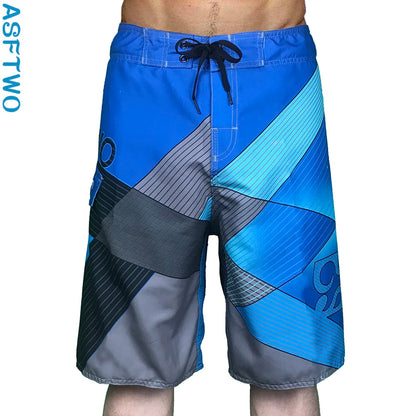 Quick Drying Beach Shorts for Men Surf Beach Shorts Fast Dry Swim Trunks with Bermuda, Fitness Muscle Short Pants, Summer, New,