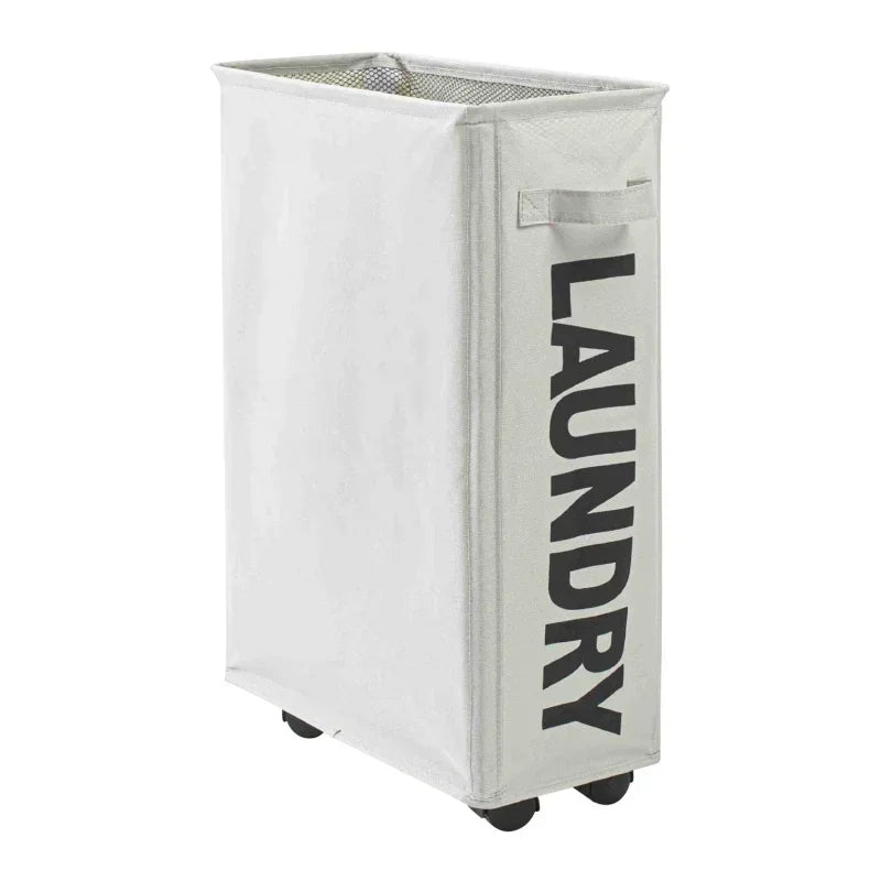 Laundry Basket with Wheels Large Capacity Yoga Mat Storage Basket Multifunctional Foldable Waterproof Dirty Clothes Storage Bag