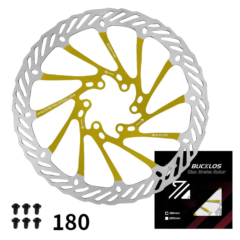 BUCKLOS Bike Disc Brake Rotor 140mm 160mm 180mm 203mm Bicycle Hydraulic Brakes Rotor Heat Dissipation Mtb Road Bike Rotors