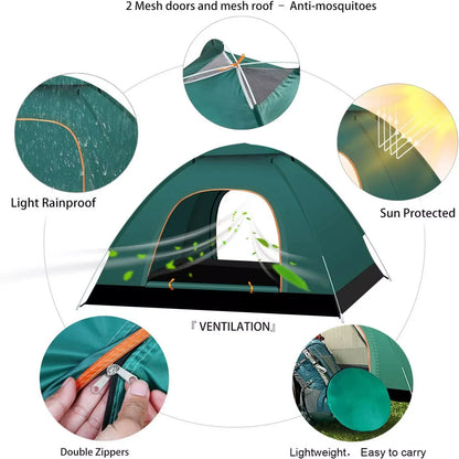 Automatic Camping Tent Pop Up Outdoor Hiking Waterproof Sun Proof Portable Backpacking Folding Tents Travelling Tools 2-3 Person