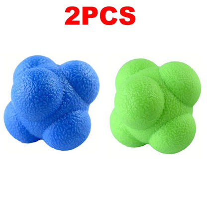 2/4Pcs Reaction Bounce Balls Hexagon Reaction Ball for Baseball Handball Tennis Training Red Green Blue Reflex Balls Sports Fitn