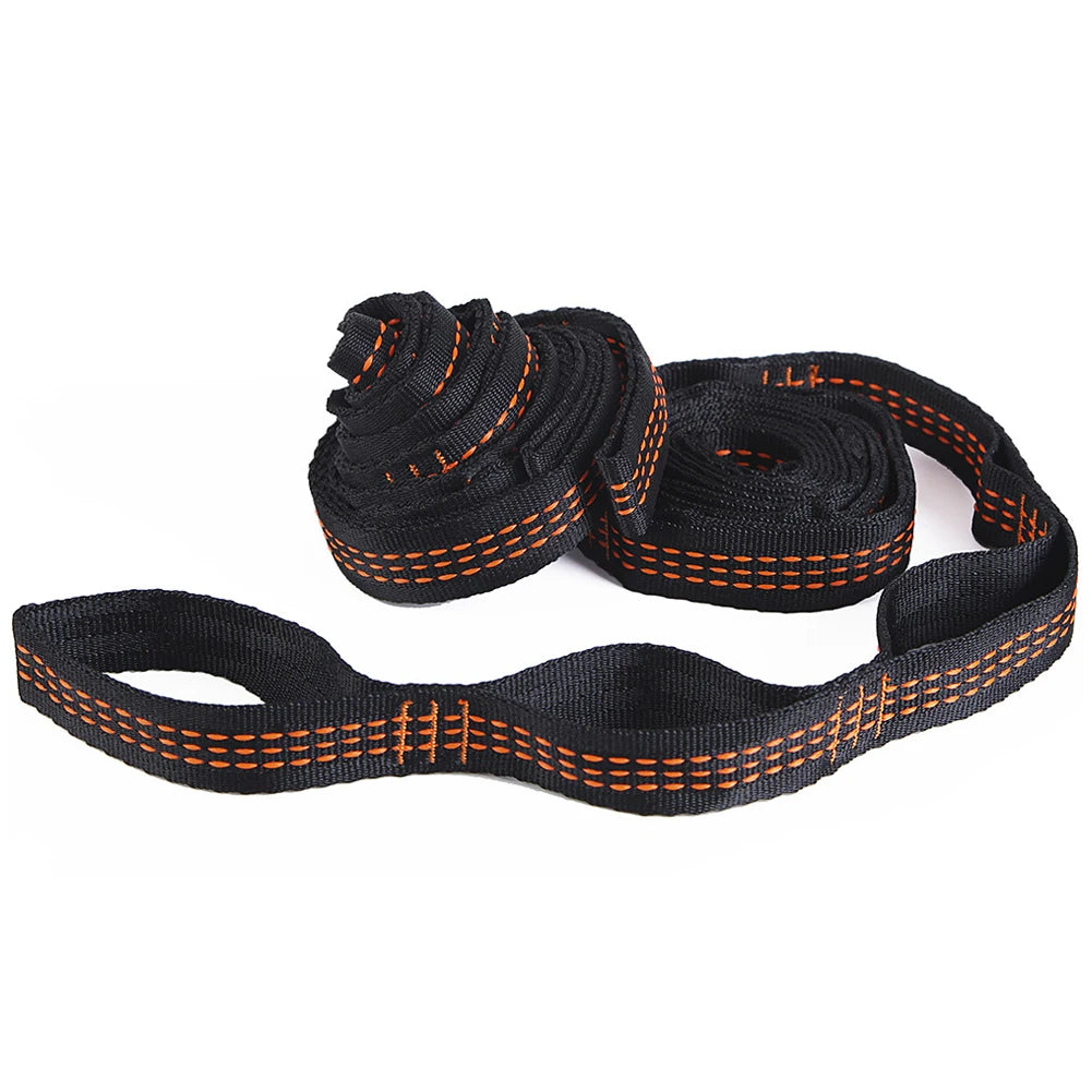 2pcs Camping Hammock Tree Hanging Strap Outdoor Polyester Hammocks Rope Belt Kit