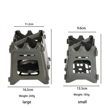 Titanium Folding Wood Stove Portable Ultralight Camping Firewood Stove for Outdoor Cooking Hiking Backpacking Picnic Survival