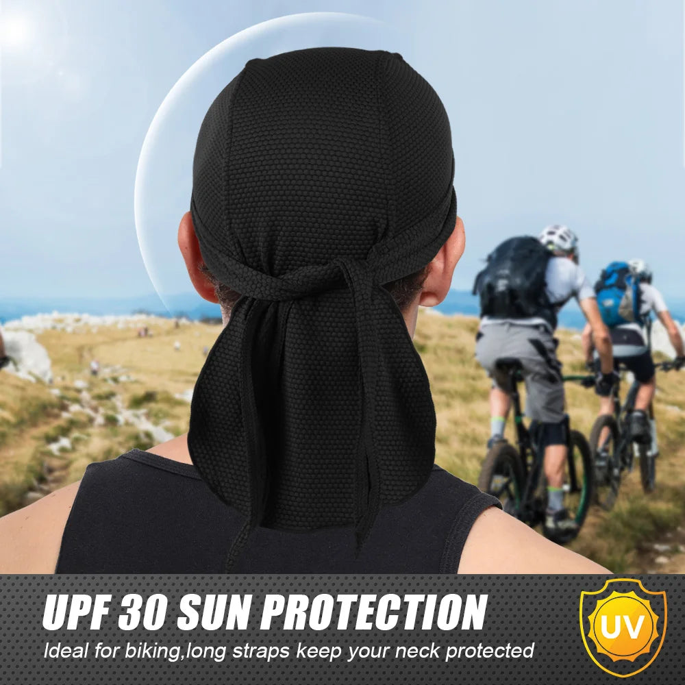 Quick-drying Bandana Cooling Doo Rags Sun Protection Headscarf Summer Beanies Hats Sport Running Cycling Hip Hop Soft Cap Durags