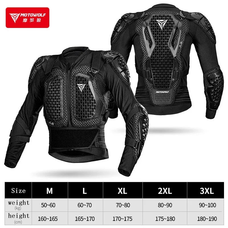 Motorcycle Jacket Men Women Motorcycle Full Body Armor Jacket Moto Turtle Motocross Racing Jacket CE Approved Protective Gear