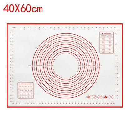BUYYES 1PCS Silicone Baking Mat Kneading Pad Dough Mat Pizza Cake Dough Maker Kitchen Cooking Grill Non-Stick Gadgets Bakeware