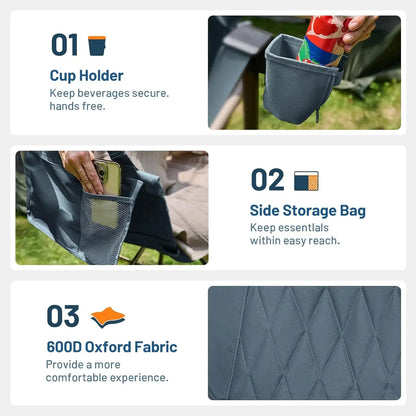 Heavy Duty Folding Hammock Camping Chair with Adjustable Backrest Supports 300lbs, Portable Hammock, Customized