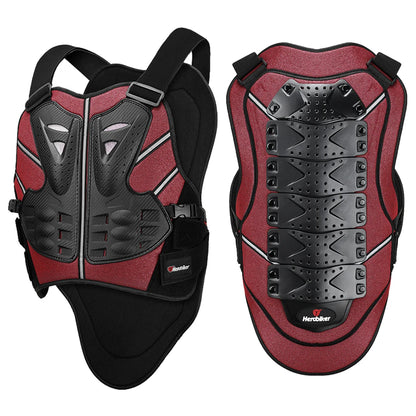 Men's Motorcycle Armor Anti-Fall Wear-Resistant Motorbike Jacket Body Armor Motocross Chest Back Protector Moto Riding Equipment