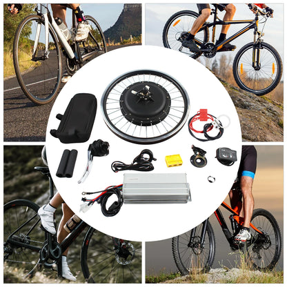 20 Inch E-Bike Rear Wheel Conversion Kit 48V 1000W , E-Bike Conversion Kit w/LED Display and Brushless Controller