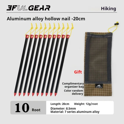 3F UL GEAR Tent Nail 15/20cm 6/10 Pcs Aluminum Alloy Pegs Outdoor Camping Accessories Canopy Nail Ground Peg Awning Legs Stakes