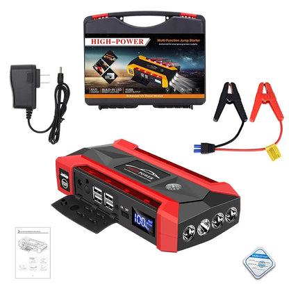 5000A Car Battery Starter Portable Charger Auto Jump Starter 12V Petrol Diesel Car Emergency Booster Start Power Supply