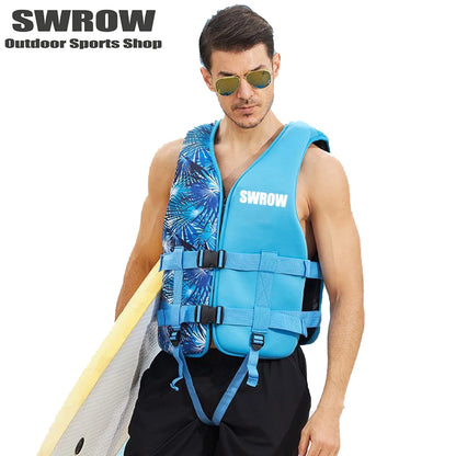 Adult Children's Neoprene Lifejacket Portable Water Sports Buoyancy Swimming Lifejacket Kayak Surfing Fishing Floating Vest 2023