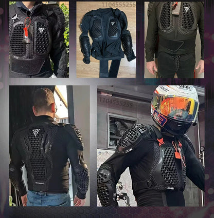 Motorcycle Jacket Men Women Motorcycle Full Body Armor Jacket Moto Turtle Motocross Racing Jacket CE Approved Protective Gear