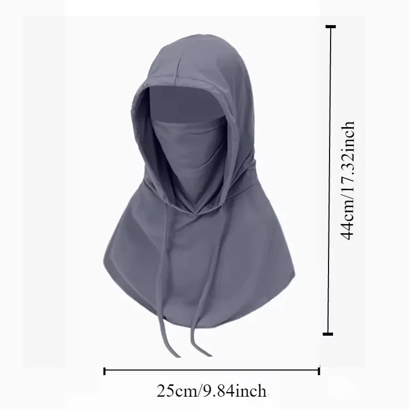 Summer Full Face Sun Protection Hat Face Mask Outdoor Hiking and Camping UV Protection Hat Neck Protection Hat Balaclava Mask