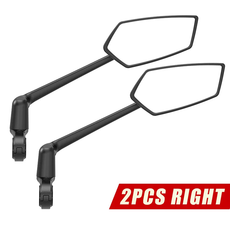 RBRL Wide Angle Bike Mirror Handlebar Ultra Clear Left Right Rearview mirror with Extended Mirror Arm for Electric Scooter