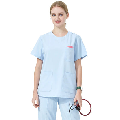 Quick-Dry Hospital Working Clothes Breathable Doctor Nurse Uniforms Women's Orthopaedic Surgeon Stretch Medical Scrub Set S02