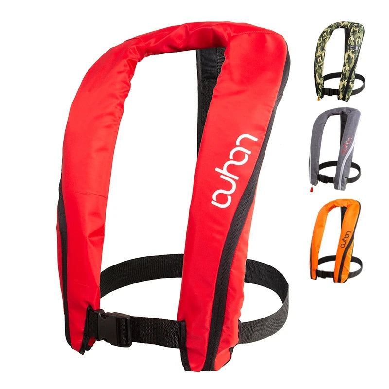 Professional Auto Inflatable Life Jacket Pocket Manual Life Vest Adult 150N 100N Water Sport Fishing Rafting Boating Accessories