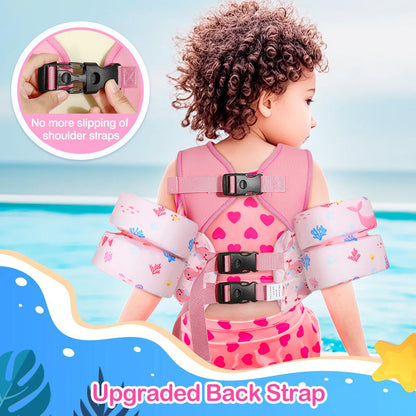 MoKo Toddler Swim Vest for Kids Swim Arm Floaties 30-60 lbs Boys and Girls Cartoon Swimming Water Wings Pool Float Vests Sleeves