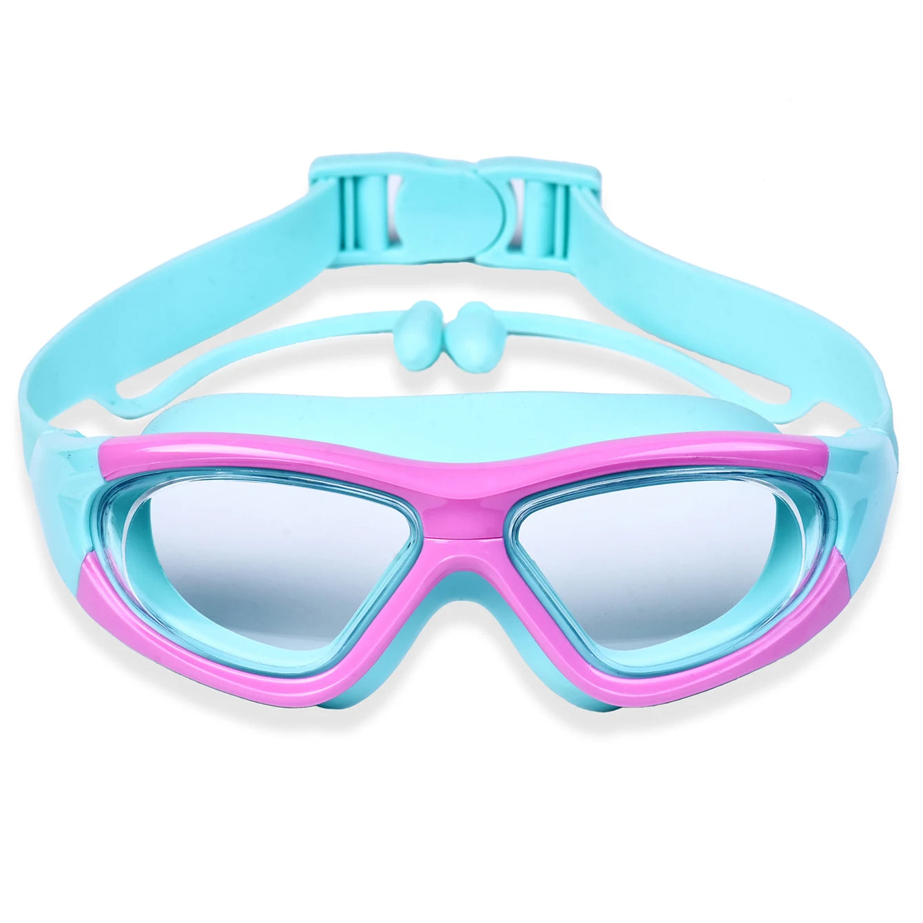 High-Definition Children's Swimming Goggles for Boys and Girls, Anti-Fog Swimming Goggles, Large-Frame Goggles, Comfortable Silicone