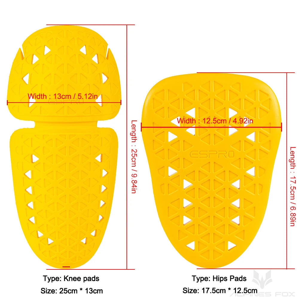 Universal CE Level 2 Certified Motorcycle Armor Jacket Insert Back Protector Anti-Shock Rider Armor Back Spine Protective Pad