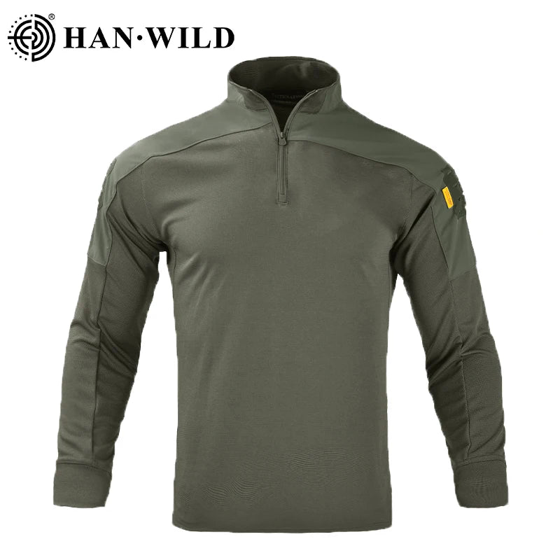 Men's Quick Dry Clothing Airsoft Lightweight Shirt Tactical Shirt Long Sleeve Work Tops Outdoor Hunting Clothes Hiking Shirts