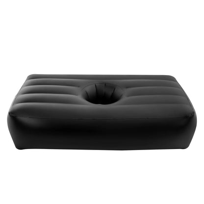 Post Surgery Recovery Bed with Hole,PVC Black Inflatable Bed, with Electric Air Pump for Beach Trips,Poolside,Camping, Traveling